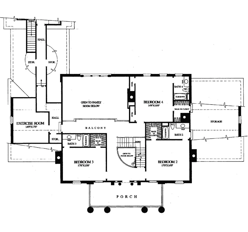 Luxury House Plan Second Floor - Elwood Luxury Plantation Home 128D-0005 - Search House Plans and More