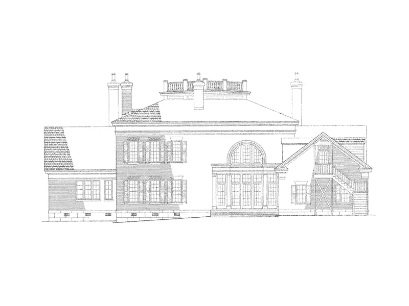 Luxury House Plan Rear Elevation - Elwood Luxury Plantation Home 128D-0005 - Search House Plans and More
