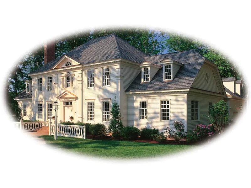 Traditional House Plan Front of Home - Stockard Colonial Home 128D-0007 - Shop House Plans and More