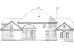 Southern Plantation House Plan Rear Elevation - Stockard Colonial Home 128D-0007 - Shop House Plans and More