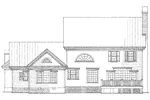 Plantation House Plan Rear Elevation - Loughborough Manor Southern Home 128D-0008 - Shop House Plans and More
