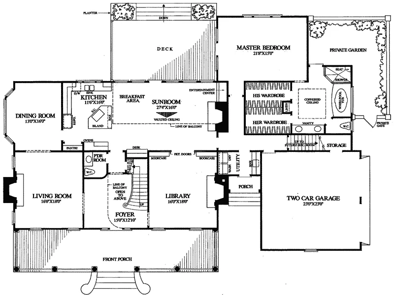 Cape Cod & New England House Plan First Floor - Justina Cottage Home 128D-0009 - Search House Plans and More