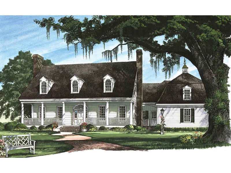 Country House Plan Front Image - Justina Cottage Home 128D-0009 - Search House Plans and More