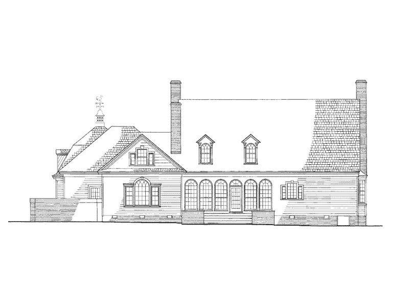 Country House Plan Rear Elevation - Justina Cottage Home 128D-0009 - Search House Plans and More