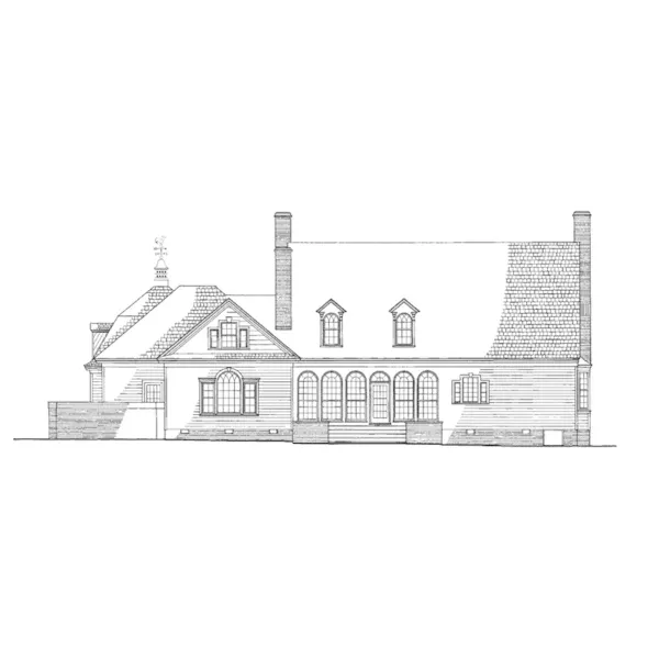 Country House Plan Rear Elevation - Justina Cottage Home 128D-0009 - Search House Plans and More