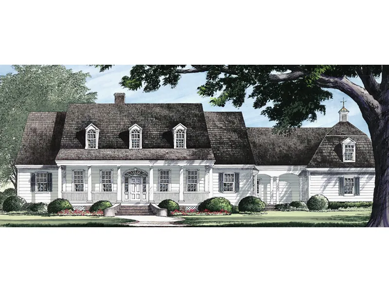 Lowcountry House Plan Front Image - Abbeville Row Colonial Home 128D-0011 - Search House Plans and More