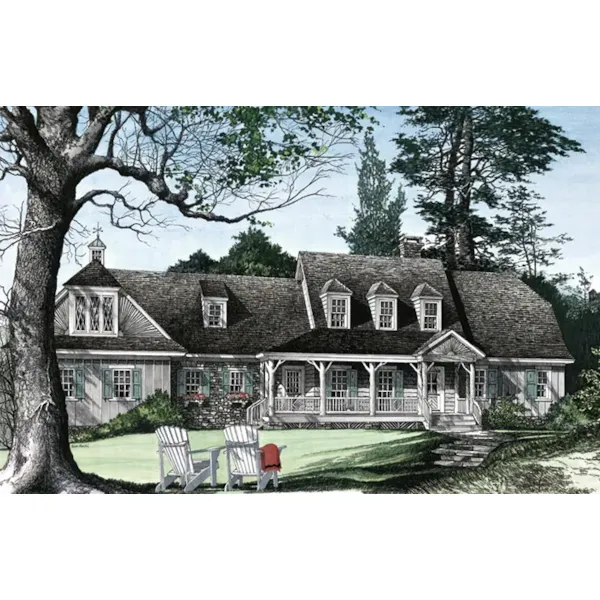 Country French House Plan Front of Home - Adirondack Lane Country Home 128D-0012 - Search House Plans and More