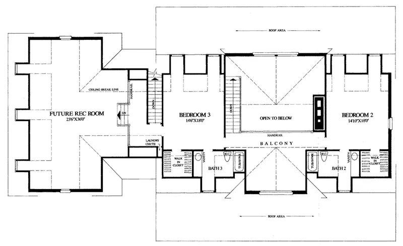 Early American House Plan Second Floor - Airlie Cape Cod Style Home 128D-0013 - Search House Plans and More