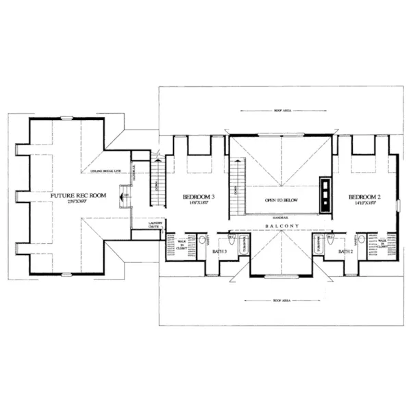 Cape Cod & New England House Plan Second Floor - Airlie Cape Cod Style Home 128D-0013 - Search House Plans and More