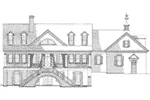Early American House Plan Rear Elevation - Airlie Cape Cod Style Home 128D-0013 - Search House Plans and More