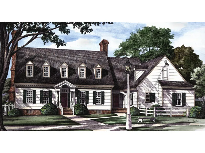 Country House Plan Front Image - Appomattox Colonial Farmhouse 128D-0014 - Search House Plans and More