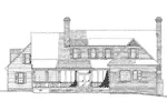 Colonial House Plan Rear Elevation - Appomattox Colonial Farmhouse 128D-0014 - Search House Plans and More
