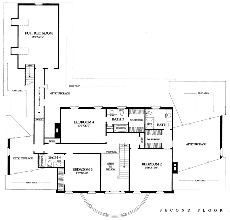 Luxury House Plan Second Floor - Ashley Glen Georgian Home 128D-0015 - Search House Plans and More