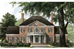 Luxury House Plan Front Image - Ashley Glen Georgian Home 128D-0015 - Search House Plans and More