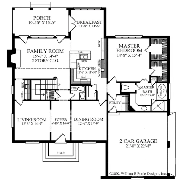 Country French House Plan First Floor - Avignon Lac European Home 128D-0016 - Search House Plans and More