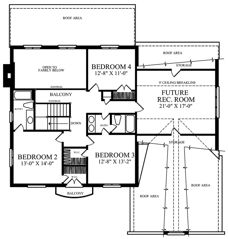 Traditional House Plan Second Floor - Avignon Lac European Home 128D-0016 - Search House Plans and More