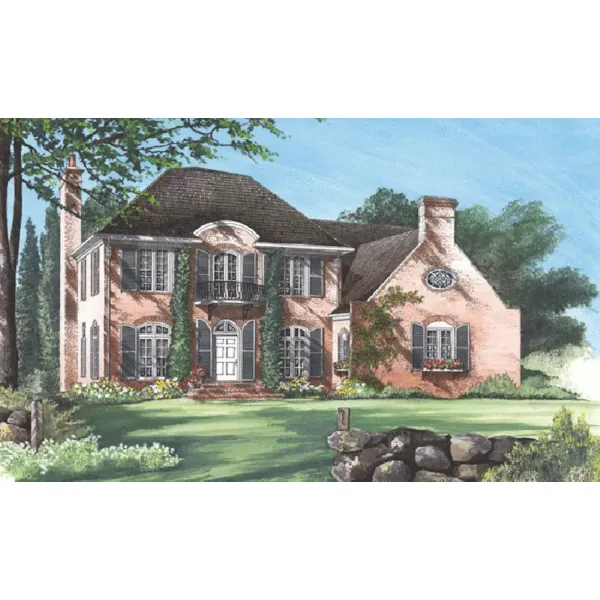 Country French House Plan Front of Home - Avignon Lac European Home 128D-0016 - Search House Plans and More