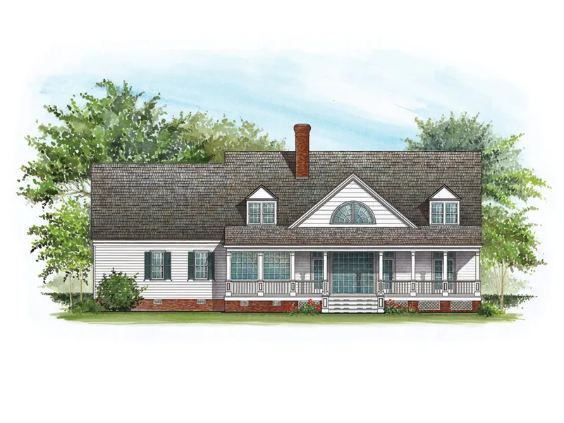 Rustic House Plan Rear Photo 02 - Backbay Cottage Country Home 128D-0017 - Search House Plans and More