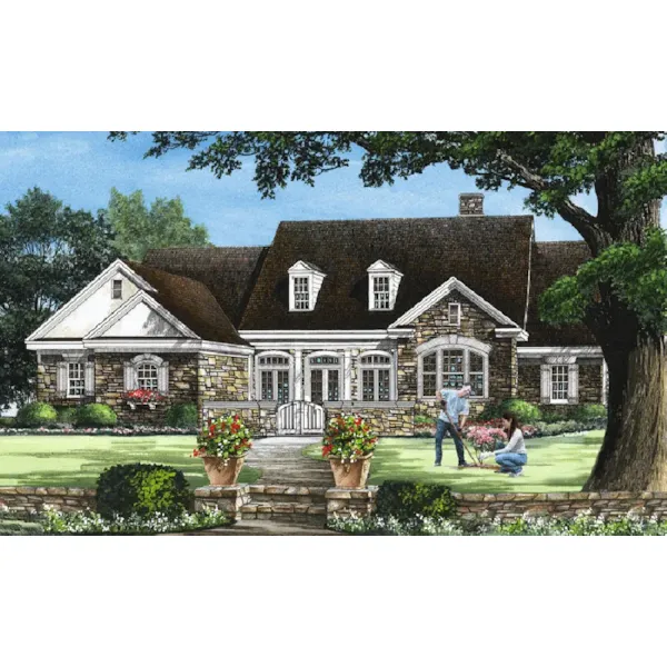 Luxury House Plan Front of Home - Bartoncreek Traditional Home 128D-0018 - Search House Plans and More