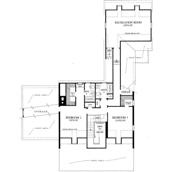 Country House Plan Second Floor - Battery Creek Country Home 128D-0019 - Search House Plans and More