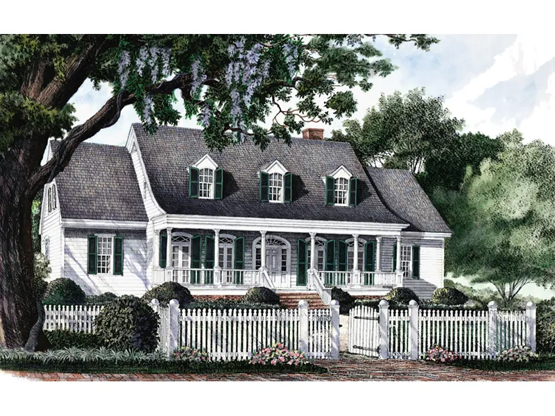 Farmhouse Plan Front Image - Bayou Teche Lowcountry Home 128D-0020 - Search House Plans and More
