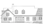 Farmhouse Plan Rear Elevation - Bayou Teche Lowcountry Home 128D-0020 - Search House Plans and More