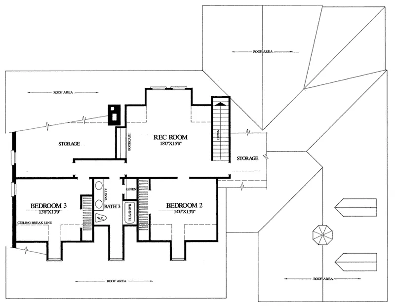 Lowcountry House Plan Second Floor - Bay St. Louis Lowcountry Home 128D-0021 - Search House Plans and More