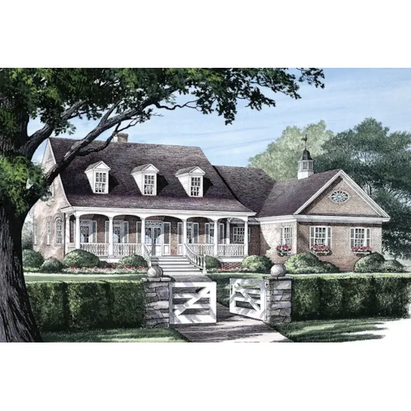 Country House Plan Front of Home - Bay St. Louis Lowcountry Home 128D-0021 - Search House Plans and More