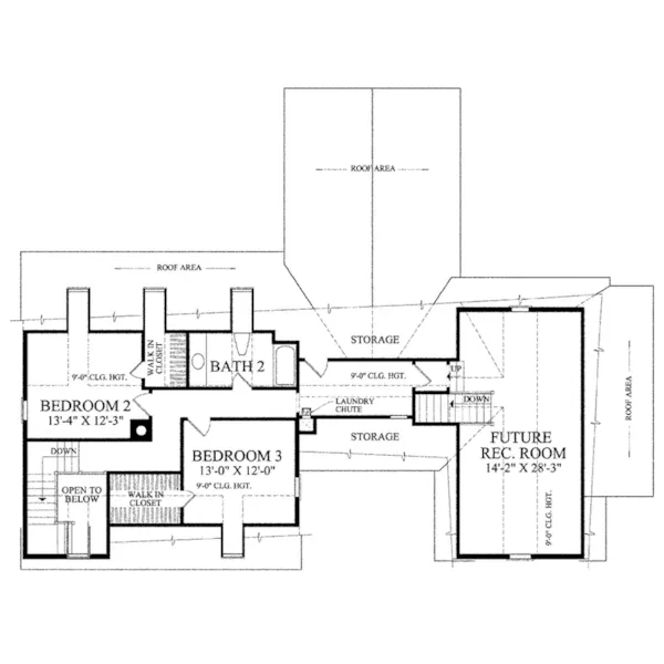 Early American House Plan Second Floor - Blaikley Cape Cod Farmhouse 128D-0023 - Search House Plans and More