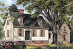Colonial House Plan Front of House 128D-0023