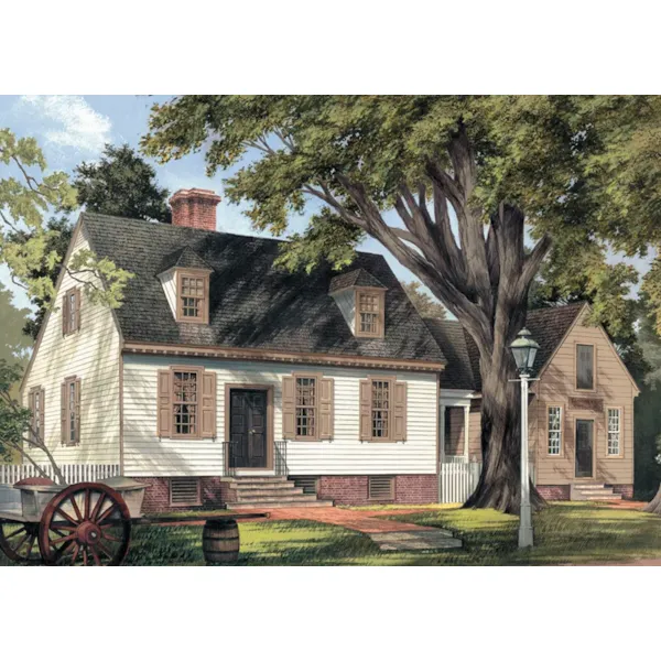 Early American House Plan Front of Home - Blaikley Cape Cod Farmhouse 128D-0023 - Search House Plans and More