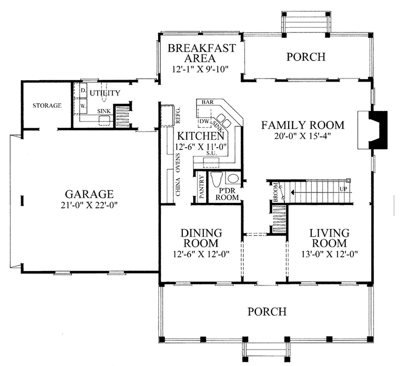 First Floor - Beaufort Plantation Home 128D-0024 - Search House Plans and More