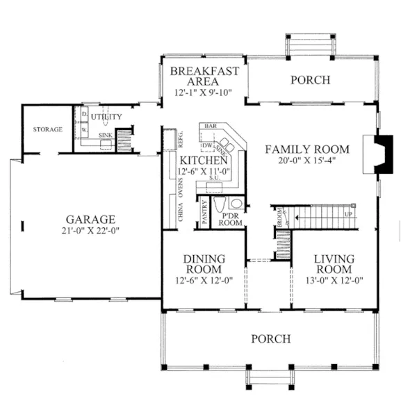 First Floor - Beaufort Plantation Home 128D-0024 - Search House Plans and More