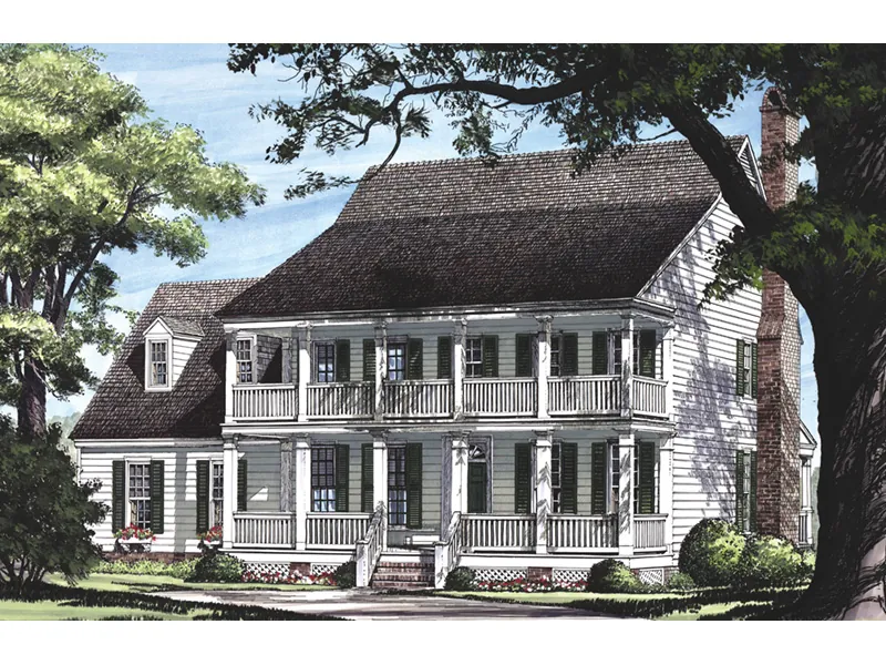 Front Image - Beaufort Plantation Home 128D-0024 - Search House Plans and More