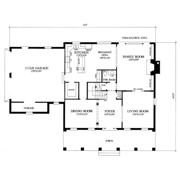 Traditional House Plan First Floor - Beaumont Colonial Home 128D-0025 - Search House Plans and More