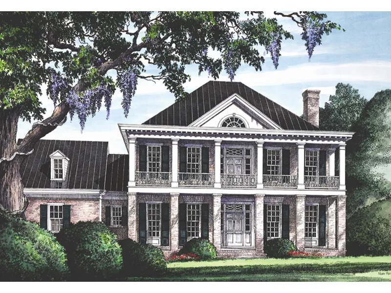 Early American House Plan Front Image - Beaumont Colonial Home 128D-0025 - Search House Plans and More