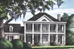 Plantation House Plan Front Image - Beaumont Colonial Home 128D-0025 - Search House Plans and More