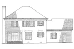 Early American House Plan Rear Elevation - Beaumont Colonial Home 128D-0025 - Search House Plans and More