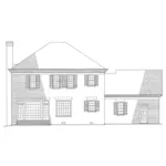 Traditional House Plan Rear Elevation - Beaumont Colonial Home 128D-0025 - Search House Plans and More