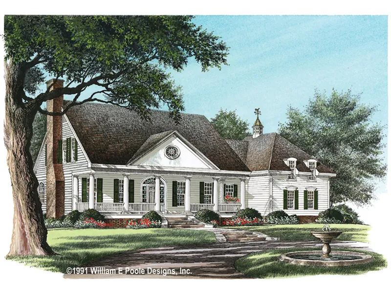 Country House Plan Front Image - Belle Grove Southern Home 128D-0027 - Search House Plans and More