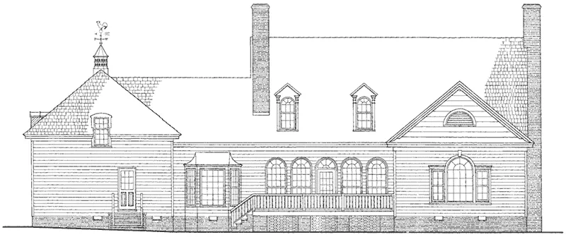 Country House Plan Rear Elevation - Belle Grove Southern Home 128D-0027 - Search House Plans and More