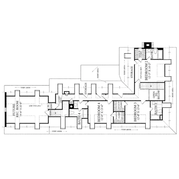 Cabin & Cottage House Plan Second Floor - Benjamin House Cape Cod Home 128D-0028 - Search House Plans and More