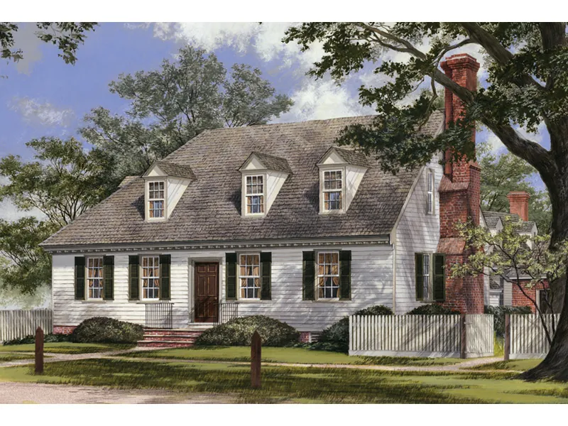Cabin & Cottage House Plan Front Image - Benjamin House Cape Cod Home 128D-0028 - Search House Plans and More