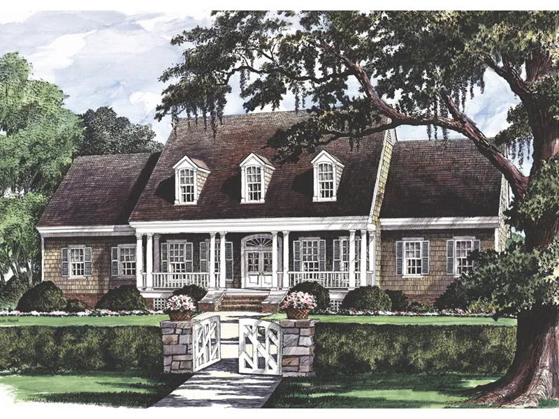Southern House Plan Front Image - Biloxi Shoal Southern Home 128D-0029 - Search House Plans and More