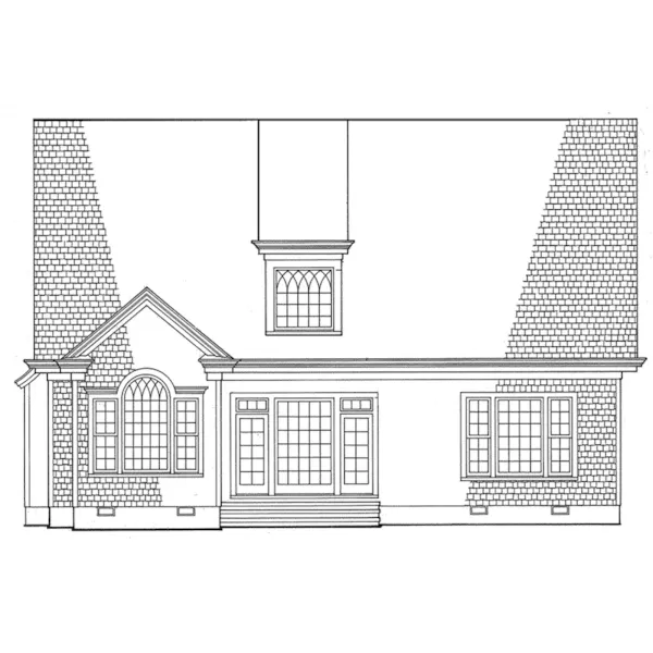 Cabin & Cottage House Plan Rear Elevation - Blue Ridge Cottage Home 128D-0030 - Search House Plans and More