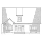 Cabin & Cottage House Plan Rear Elevation - Blue Ridge Cottage Home 128D-0030 - Search House Plans and More