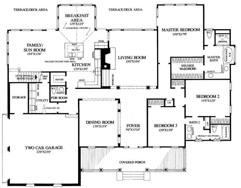 Southern House Plan First Floor - Bowlingreen Colonial Home 128D-0031 - Search House Plans and More