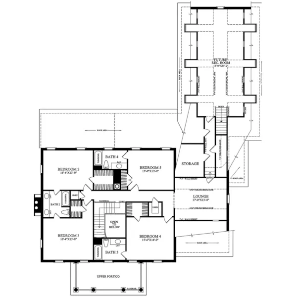 Georgian House Plan Second Floor - Brewton House Georgian Home 128D-0032 - Search House Plans and More