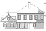 Luxury House Plan Rear Elevation - Brewton House Georgian Home 128D-0032 - Search House Plans and More