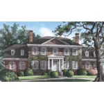 Traditional House Plan Front of House 128D-0034